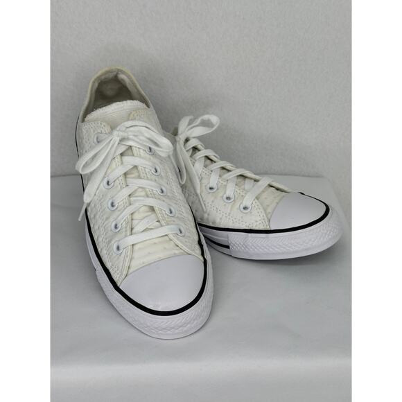 Converse Ctas Neoprene O White Black Low Top Quilted Sneakers 9 - Picture 1 of 11